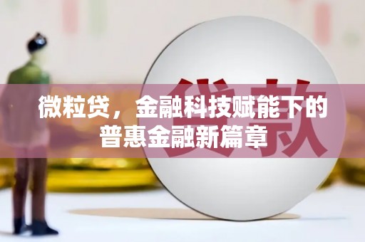 平江微粒贷，金融科技赋能下的普惠金融新篇章