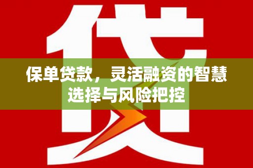 平江保单贷款，灵活融资的智慧选择与风险把控