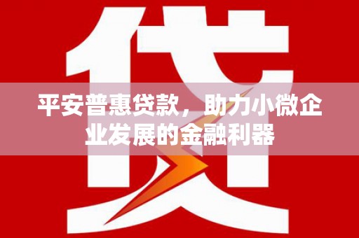 平江平安普惠贷款，助力小微企业发展的金融利器