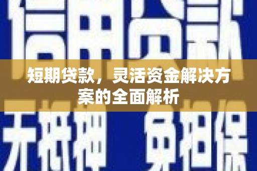 平江短期贷款，灵活资金解决方案的全面解析