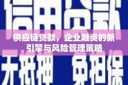 平江供应链贷款，企业融资的新引擎与风险管理策略