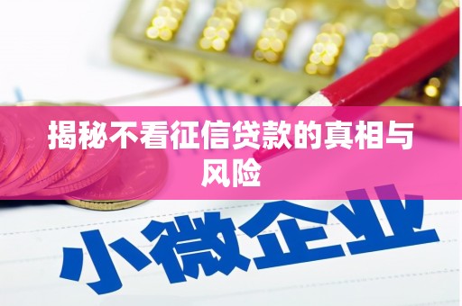 平江揭秘不看征信贷款的真相与风险